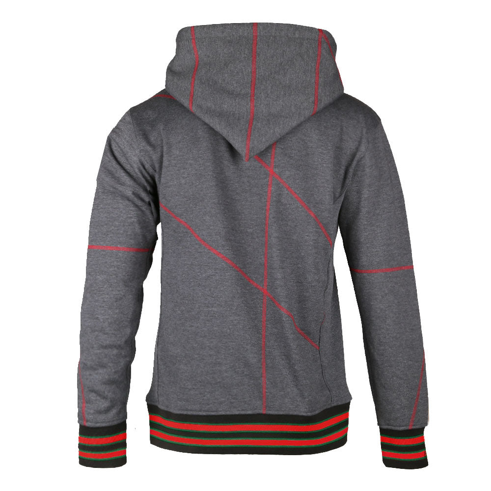 FTP AACA Original 92 Frankenstein Stitched Hoodie Charcoal Red