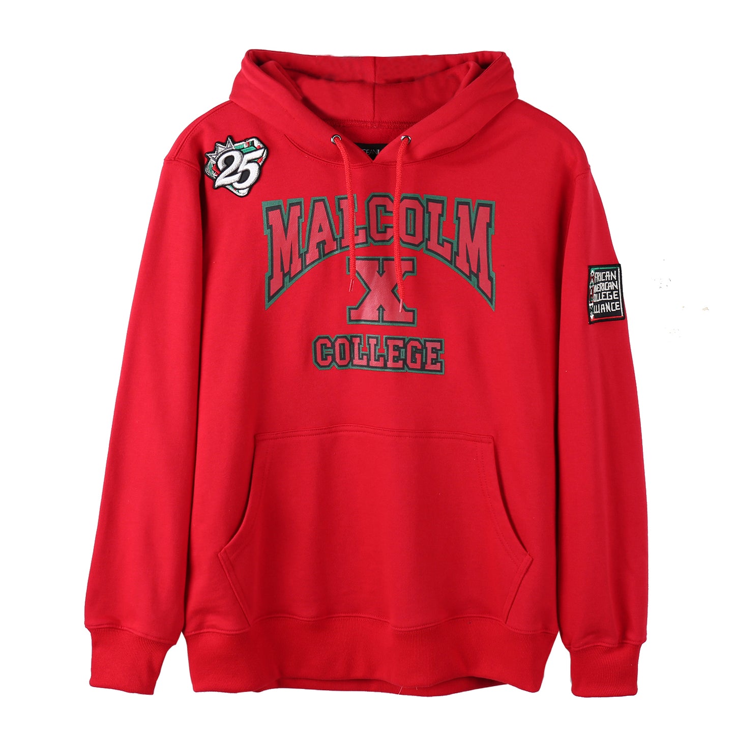 AACA Malcolm College Hoodie | Red | Ultra-Soft Fleece Pullover, Slim Fit