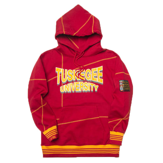 Tuskegee University 93 Frankenstein Hoodie Red/Gold