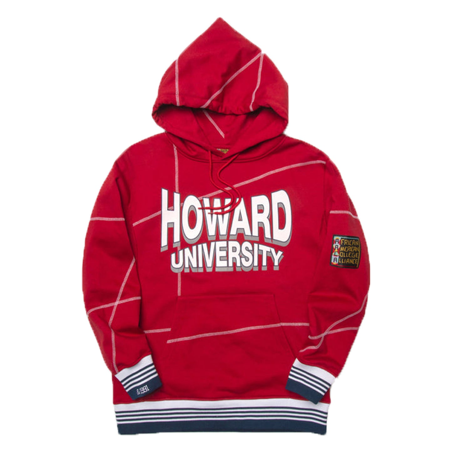 Howard University 93 Frankenstein Hoodie Red/White