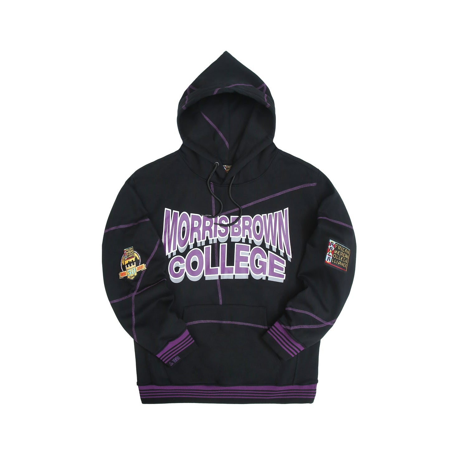 Morrisbrown College 93 Frankenstein Hoodie Black/Purple - AACA 30th Anniversary Special Edition