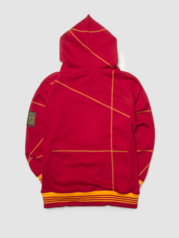 Tuskegee University 93 Frankenstein Hoodie Red/Gold