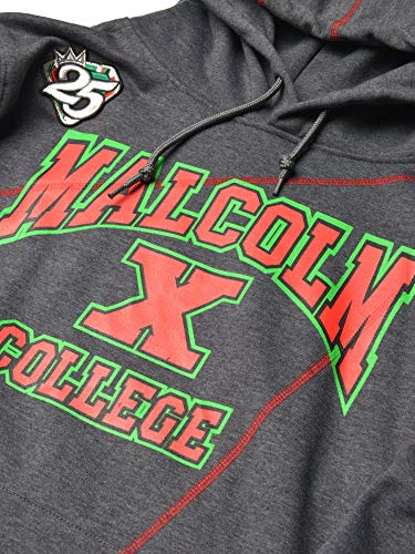 FTP Malcolm X College Frankenstein 92 Stitch Hoodie Charcoal Grey/ Red