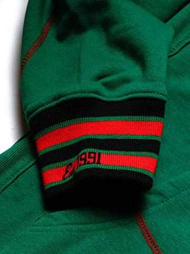 FTP Malcolm X College AACA Original 92 Frankenstein Stitched Hoodie Kelly Green/Red