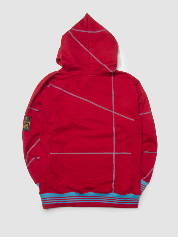 Delaware State 93 Frankenstein Hoodie Red/Carolina
