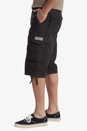 UNIONBAY mens Cordova Belted Messenger - Reg and Big Tall Sizes Cargo Shorts, Black, 32 US