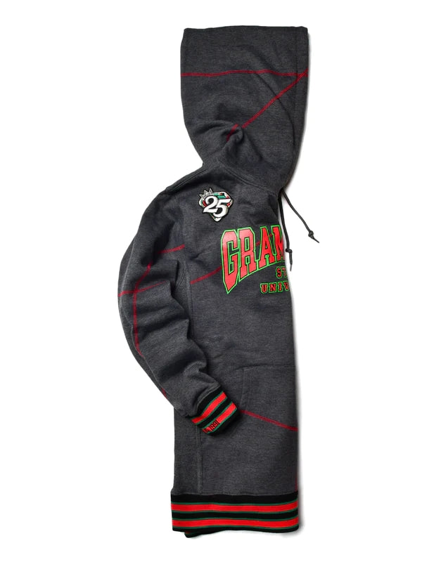 FTP Grambling State University AACA Original 92 Frankenstein Stitched Hoodie Charcoal/Red