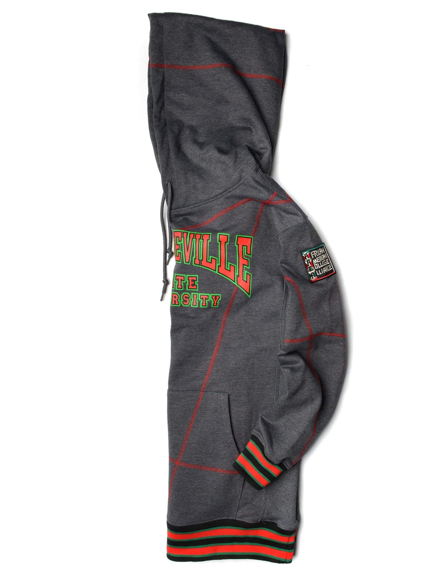 FTP Fayetteville State University Original 92 Frankenstein Stitched Hoodie Charcoal Grey / Red