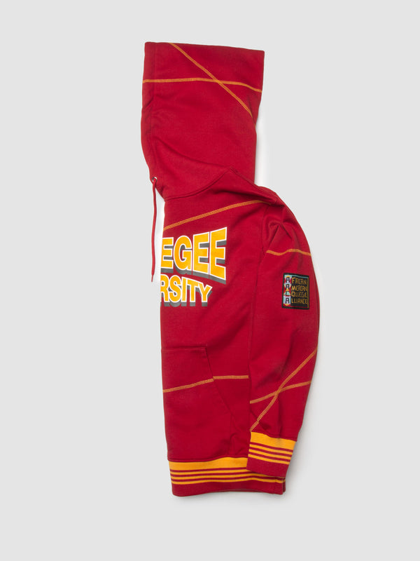 Tuskegee University 93 Frankenstein Hoodie Red/Gold