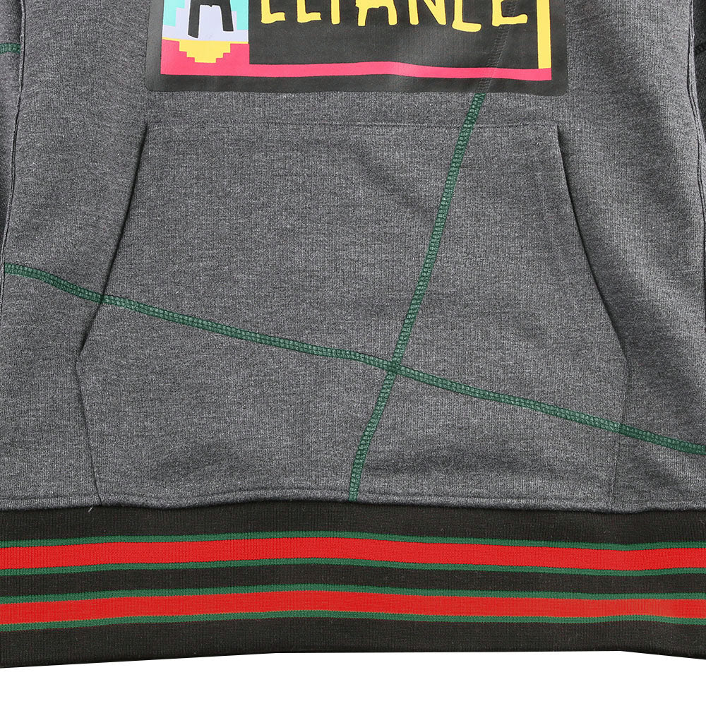 FTP AACA Original 92 Frankenstein Stitched Hoodie Charcoal/Kelly-Green