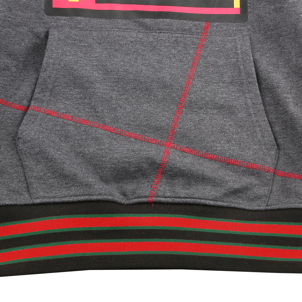 FTP AACA Original 92 Frankenstein Stitched Hoodie Charcoal Red
