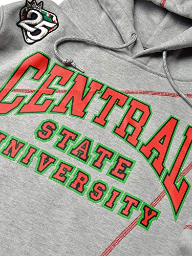 FTP Central State University Original 92 Frankenstein Stitched Hoodie MDH. Grey / Red