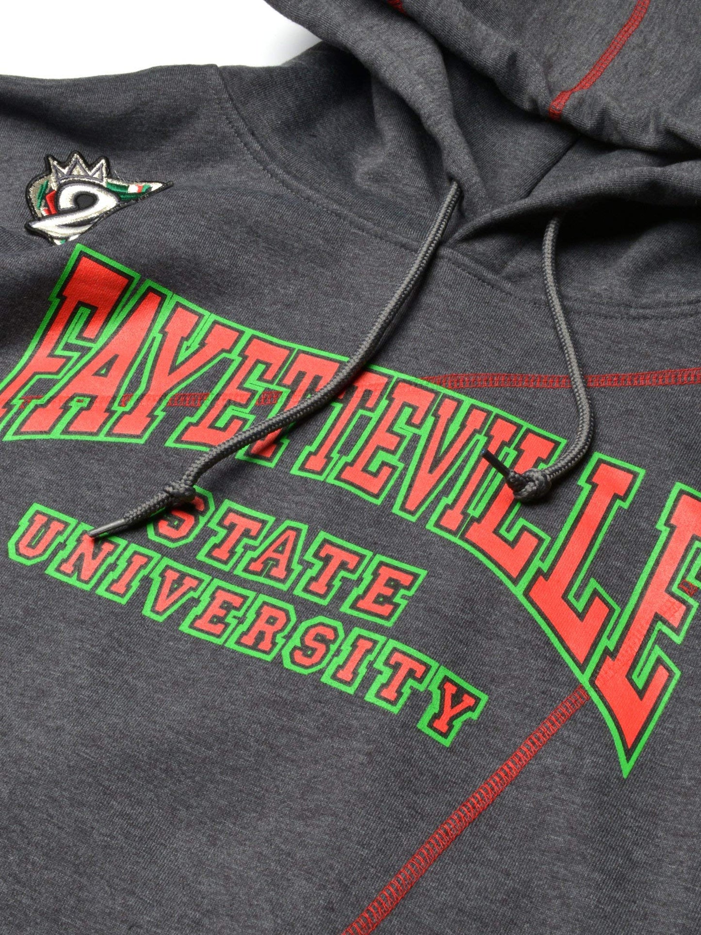 FTP Fayetteville State University Original 92 Frankenstein Stitched Hoodie Charcoal Grey / Red