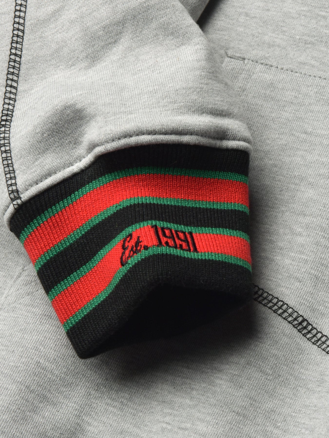 FTP Compton Community College Original 92 Frankenstein Stitched Hoodie MDH. Grey / Black