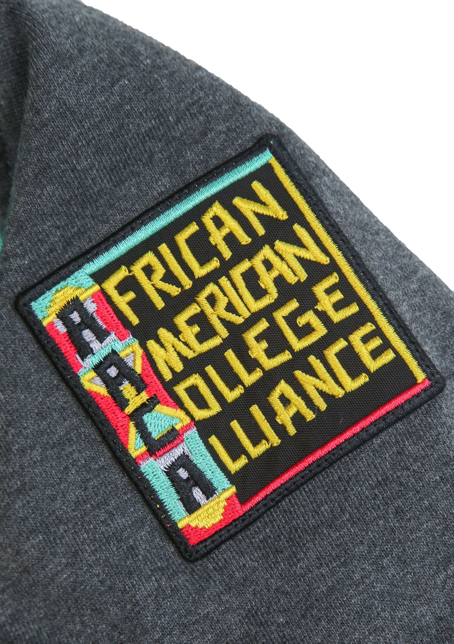 30th Anniversary AACA Frankenstein Stitched Hoodie Charcoal/Black - African American College Alliance