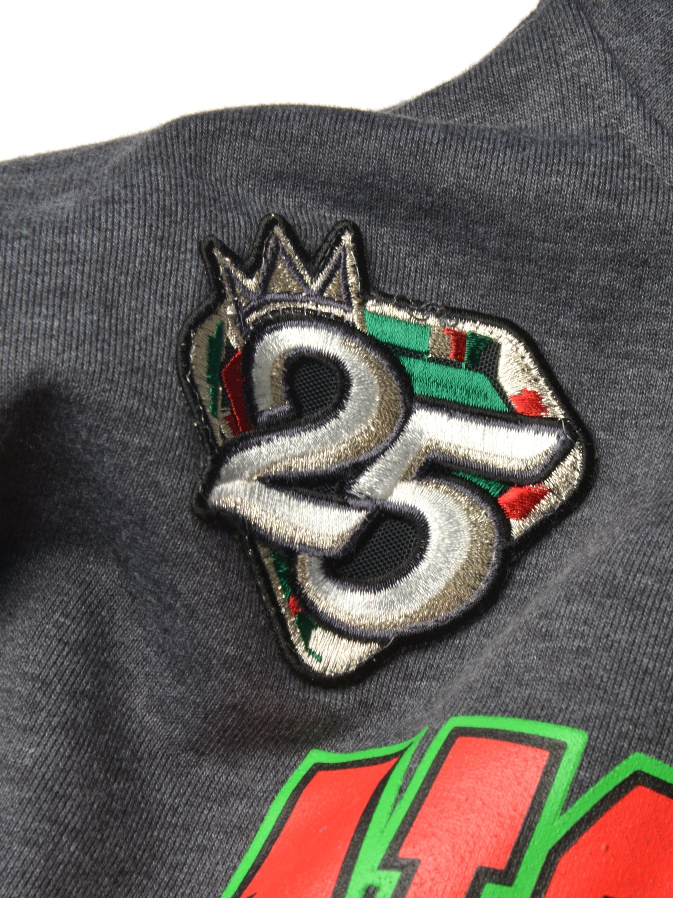 FTP Florida A&M University Original '92 Frankenstein Stitched Hoodie Charcoal Grey Kelly Green