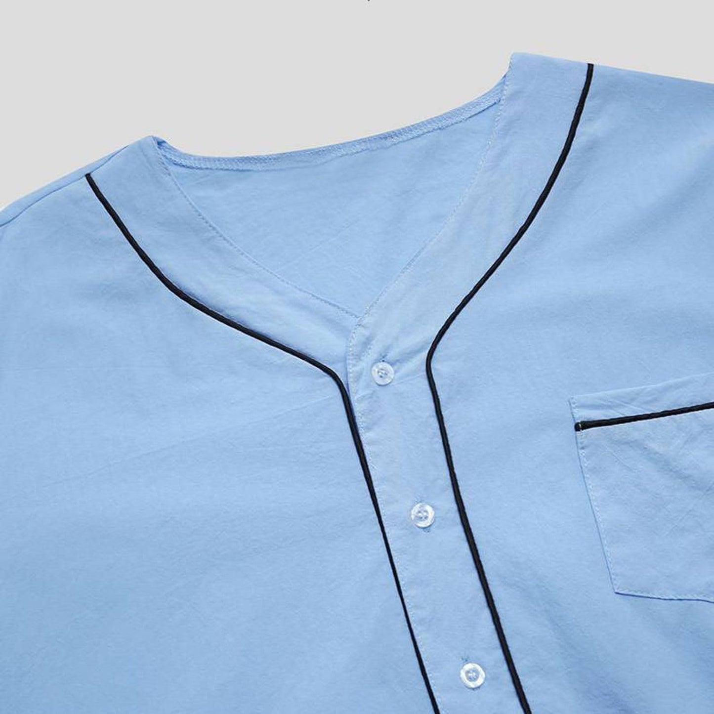 Xijadi Men's Nightshirt Cotton Night Shirt Thin Long Sleeve Henley Neck Button Spring Fall Sleepwear Soft Nightgown for Sleeping Knee Length Pajama Dress Loose Sleep Shirt Light Blue Large