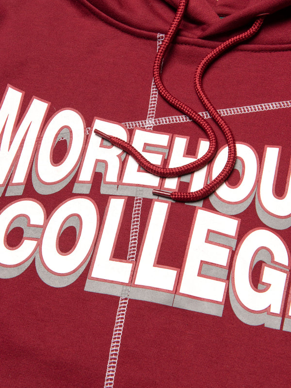 Morehouse College 93 Frankenstein Hoodie Maroon/White