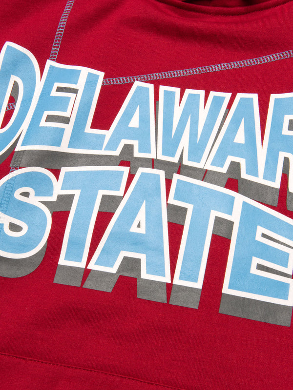 Delaware State 93 Frankenstein Hoodie Red/Carolina