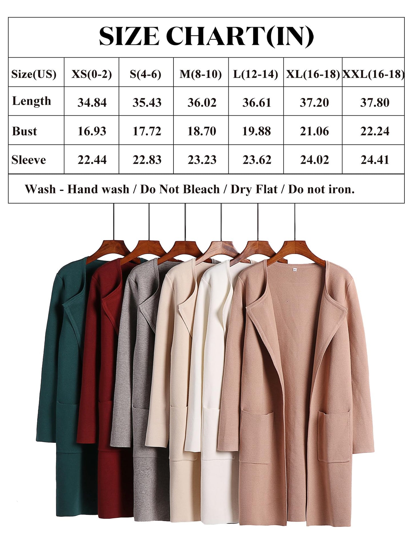 ANRABESS Women's Open Front Knit Lightweight Cardigan Casual Long Coatigan Sweater Lady Jacket Coat 2024 Fall Outerwear Rose Medium