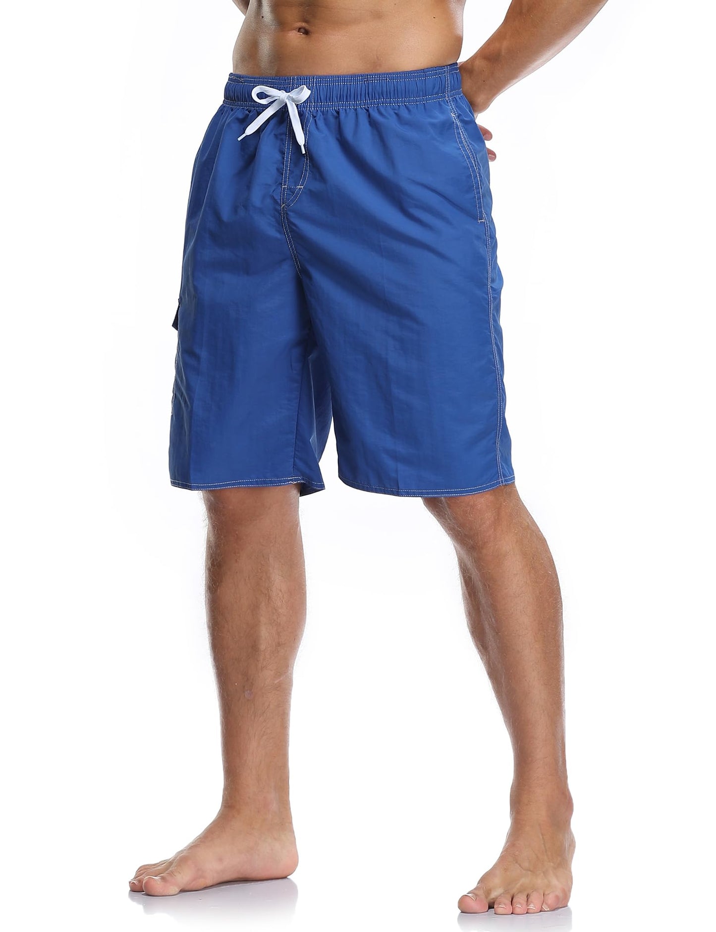 Vocanbomor Men's Quick Dry Swim Trunks Board Shorts Swimwear Bathing Suits, 38, B28-Navy Blue