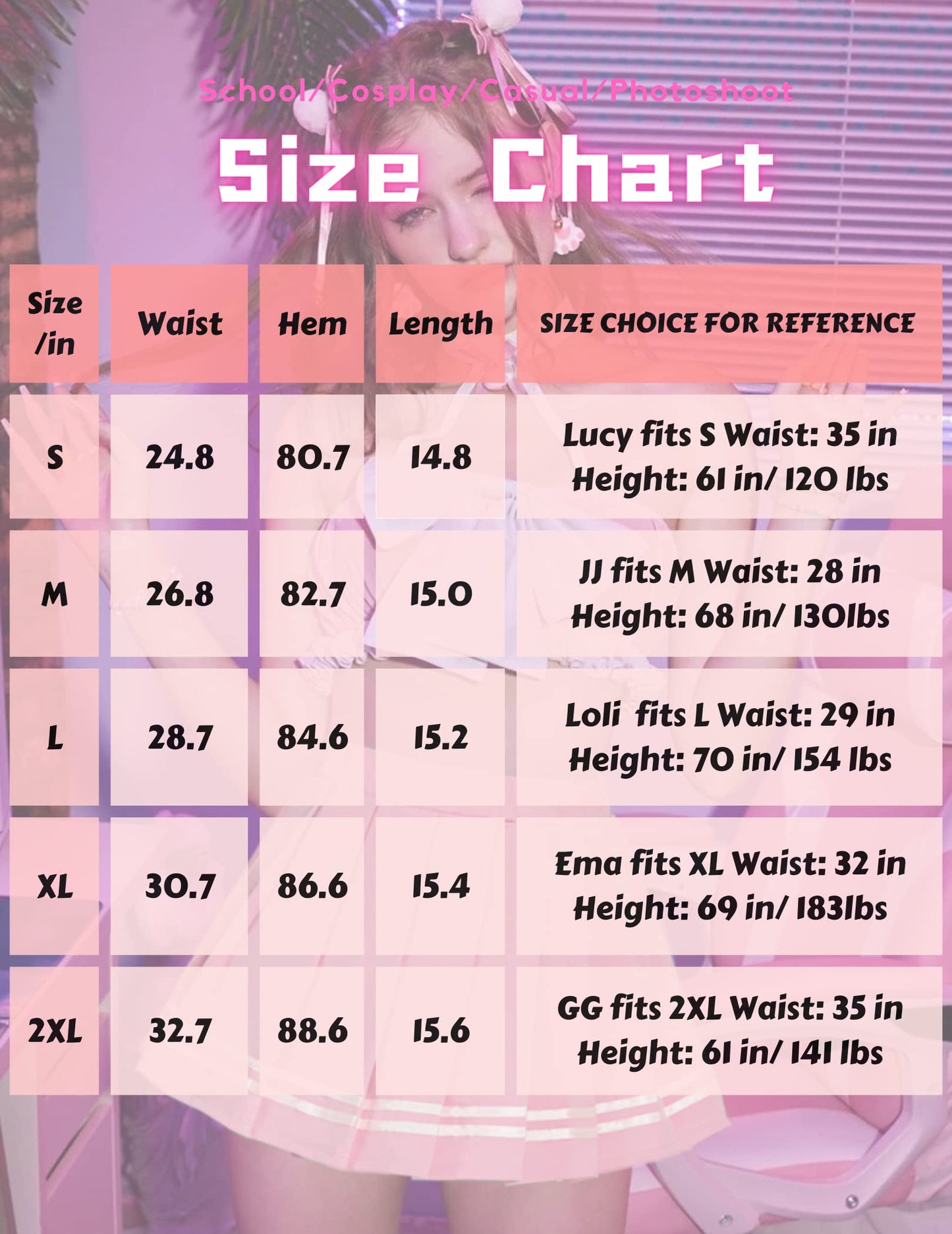 Avidlove Mini Skirt Cheer Skirt School Girl Skirts Short Pleated Skirt Sexy for Women (Pastel Pink, XX-Large)