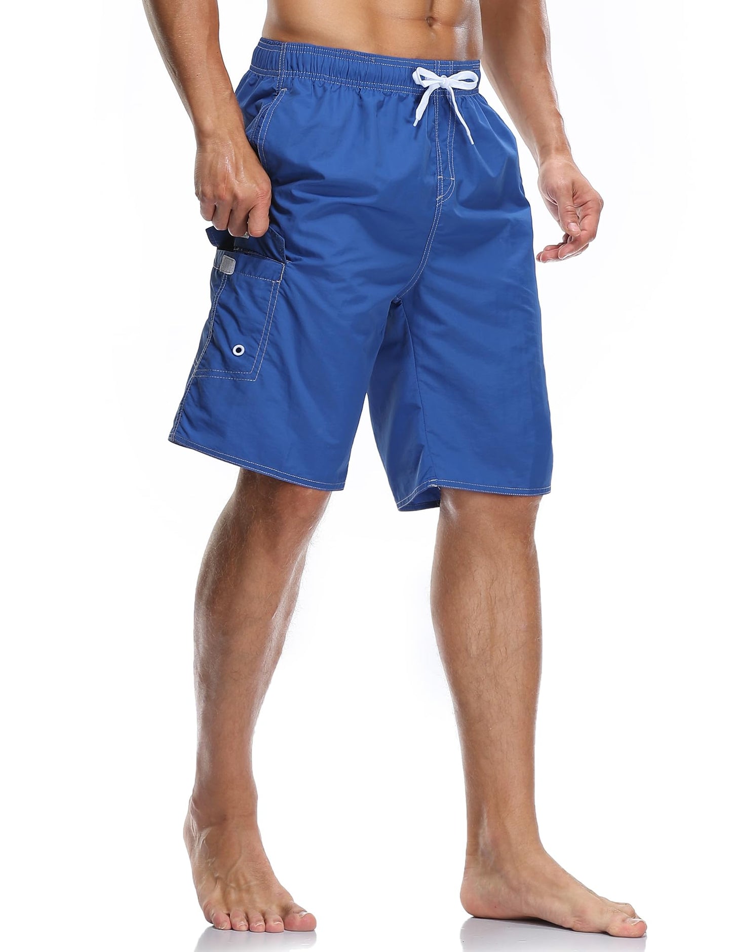 Vocanbomor Men's Quick Dry Swim Trunks Board Shorts Swimwear Bathing Suits, 38, B28-Navy Blue
