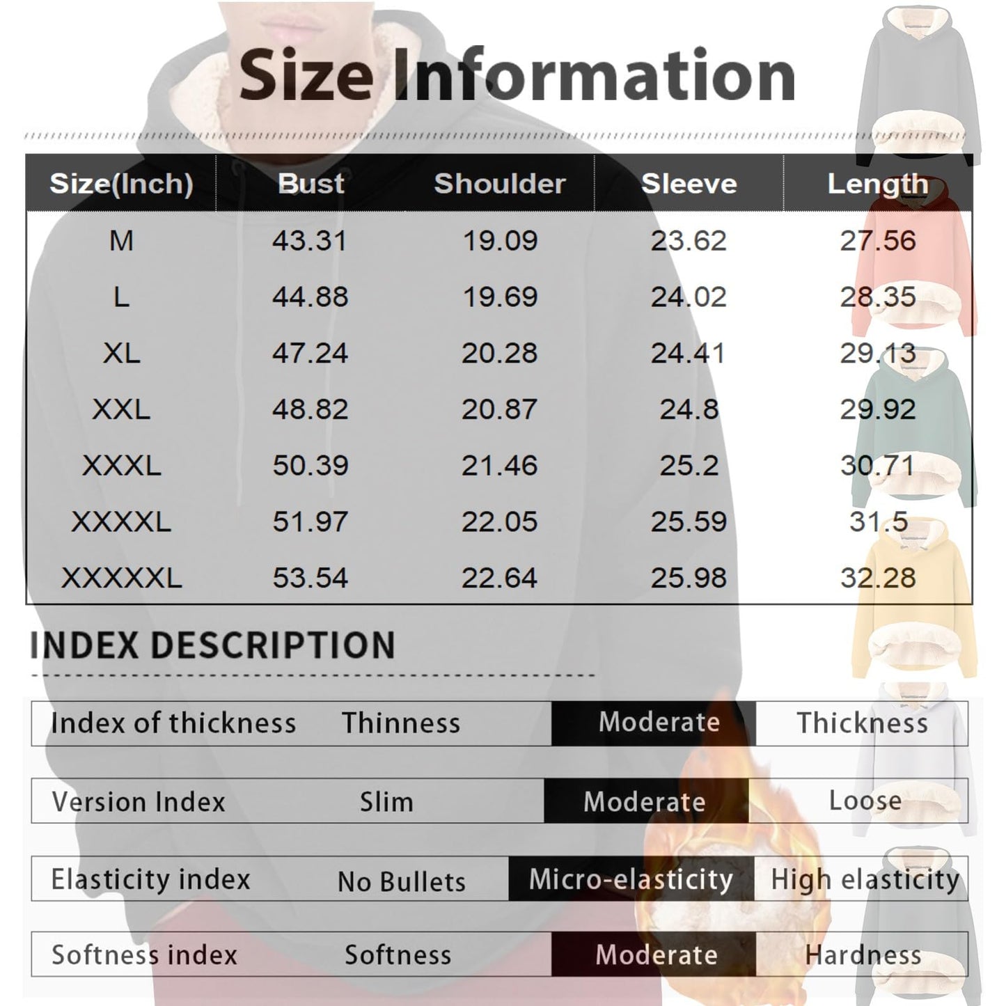 Today Deals Prime, Men Sherpa Pullover Hoodies Fleece Pullover Wool Hoodie Men'S Casual Fleece Sherpa Lined Hoodie Winter Warm Pullover Hooded Sweatshirt Light Gray 5Xl