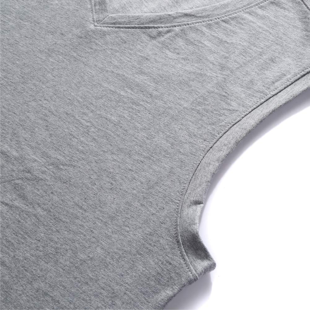 Y2Y2 Men's Sleeveless V-Neck T-Shirt, Black, L (42"-44")