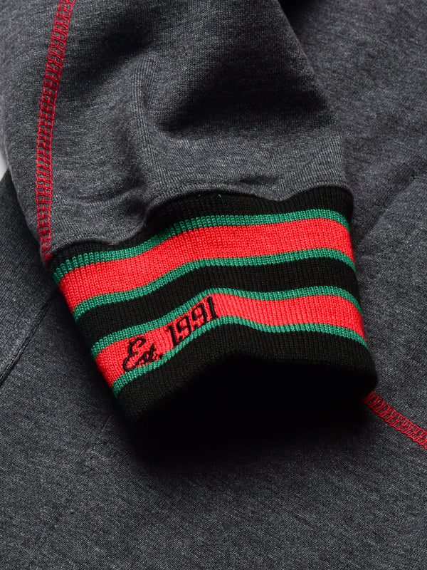 FTP Grambling State University AACA Original 92 Frankenstein Stitched Hoodie Charcoal/Red