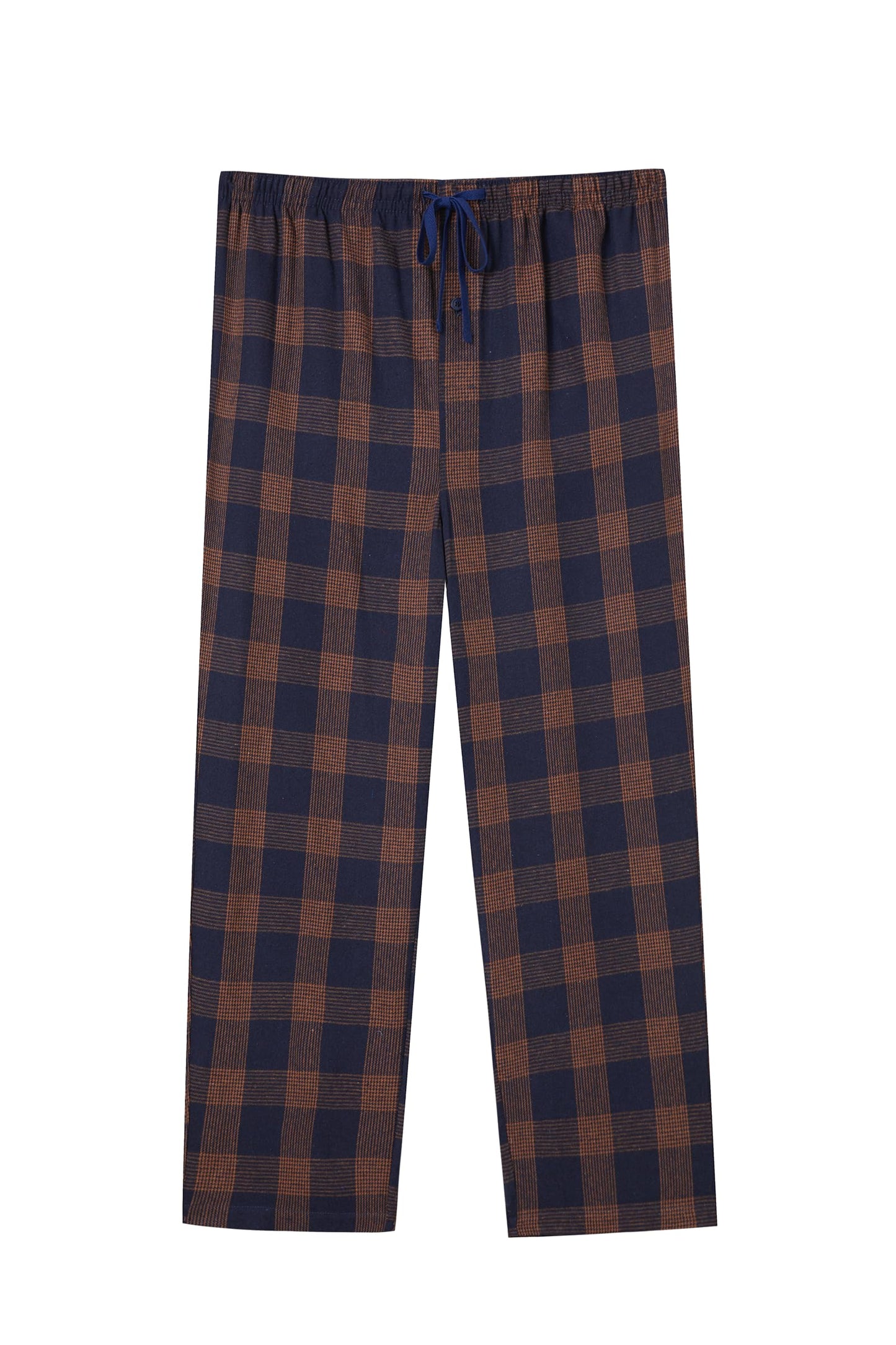 Jveyvth Mens Pajama Pants Flannel Cotton Plaid Sleep & Lounge Pants, PJ Bottoms with Pockets and Button Fly