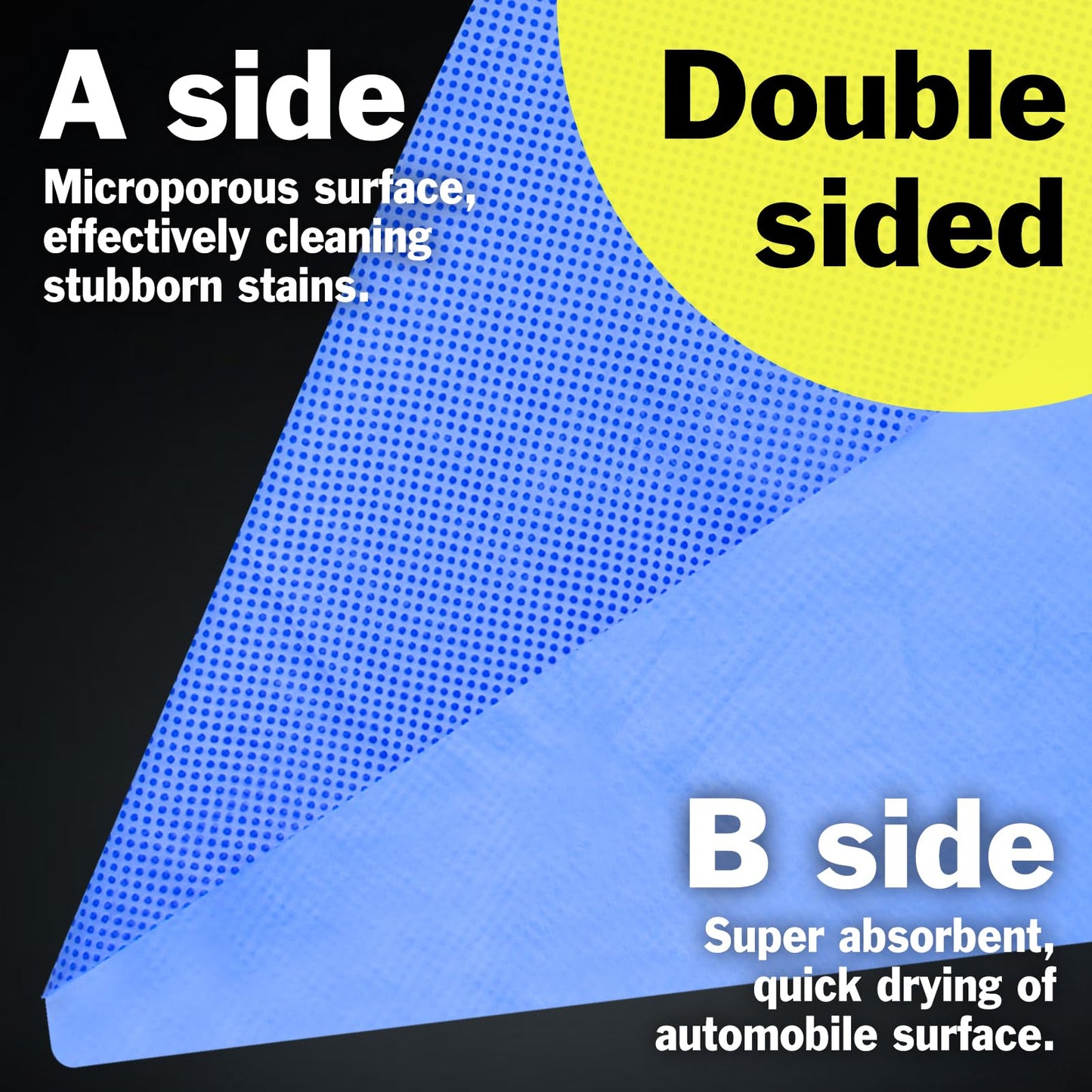 YesBes 3 Pack Premium Car Drying Shammy Cloth, 26'x17' Super Absorbent PVA Material, Reusable Soft Car Towel