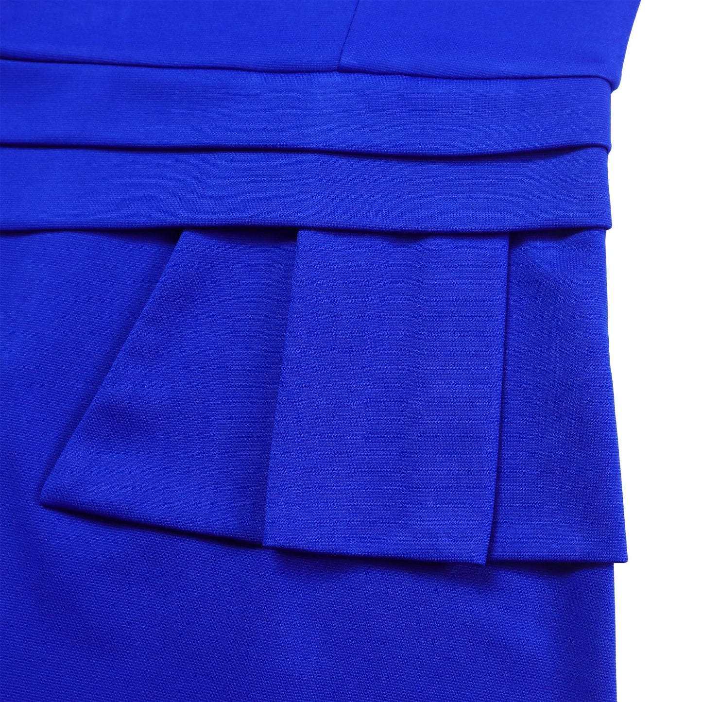ZVO Elegant Blue Church Dress for Women 3/4 Sleeve Pencil Dress Fashion Crew Neck Midi Dress High Waist Office Work Outfits