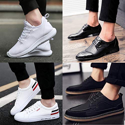 SIXDAYSOX No Show Socks for Men 8 pack Cotton Thin Low Cut Non Slip for Loafer Flats Sneakers(Anti Odor -8 Gray, Shoe Size:9-11)