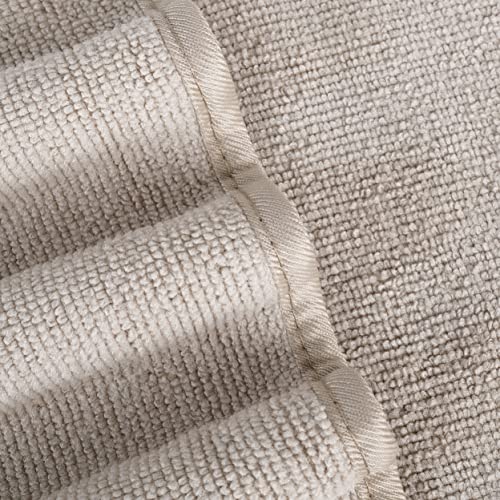 POLYTE Quick Dry Lint Free Microfiber Bath Sheet, 35 x 70 in, Pack of 2 (Beige)