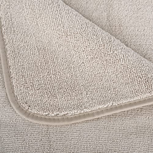 POLYTE Quick Dry Lint Free Microfiber Bath Sheet, 35 x 70 in, Pack of 2 (Beige)