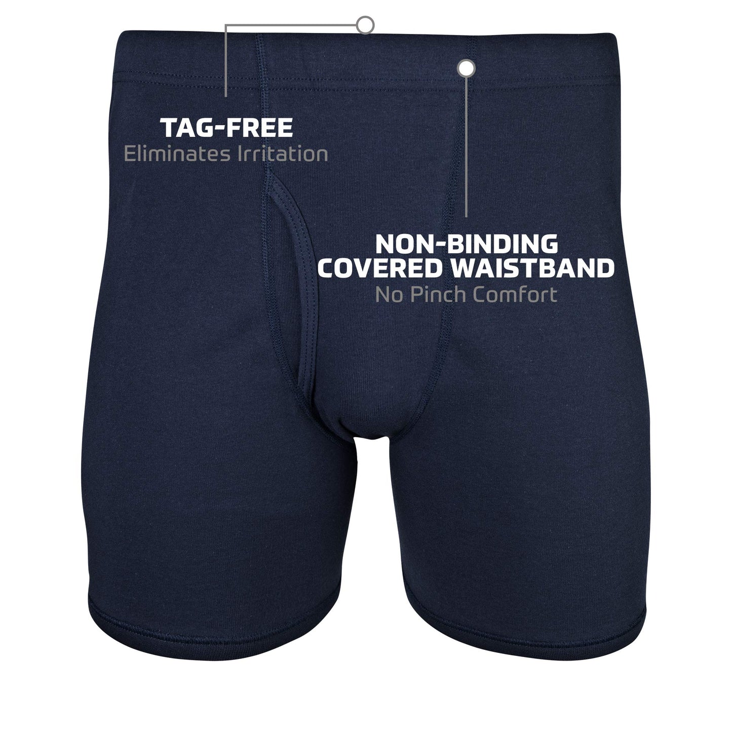 Gildan Men's Underwear Covered Waistband Boxer Briefs, Multipack, Mixed Royal (5-Pack), Large