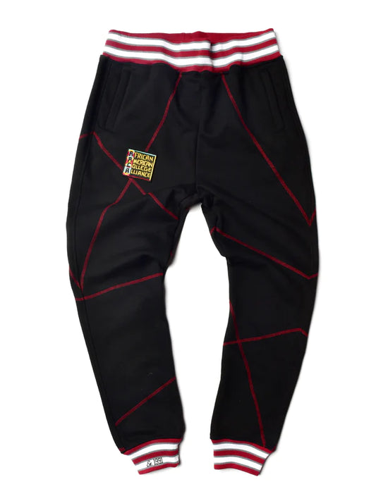 AACA Original '92 "Frankenstein" Stitched Sweatpants Black/Maroon