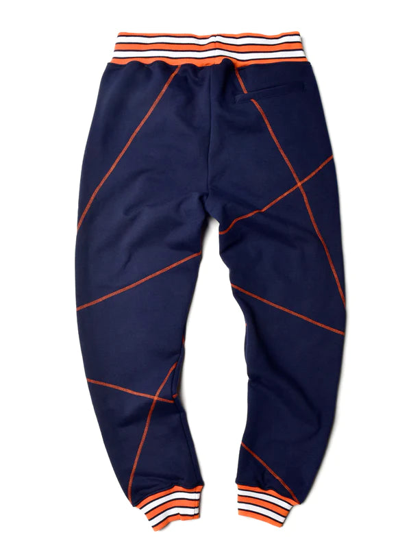 AACA Original '92 "Frankenstein" Stitched Sweatpants Navy/Orange