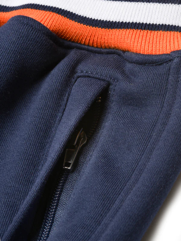 AACA Original '92 "Frankenstein" Stitched Sweatpants Navy/Orange