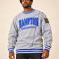 Hampton University Original '92 "Frankenstein" Crewneck MDH. GREY/Royal Blue