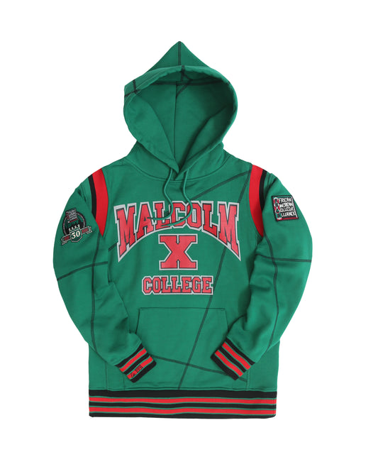 30th Anniversary FTP Malcolm X  Frankenstein Stitched Hoodie KellyGreen / Black