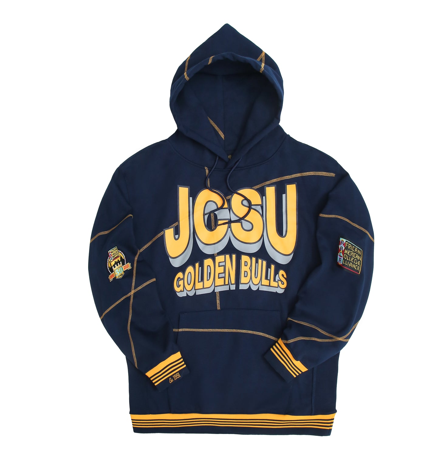 JSCU Golden Bulls 93 Frankenstein Hoodie Navy/Gold - AACA 30th Anniversary Special Edition