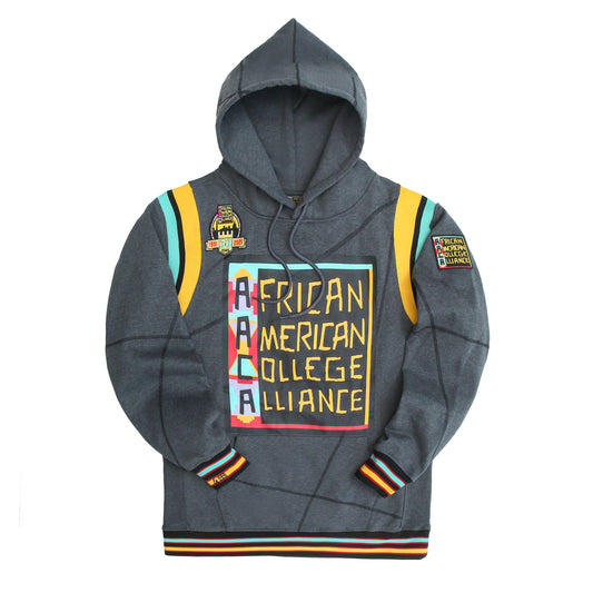30th Anniversary AACA Frankenstein Stitched Hoodie Charcoal/Black - African American College Alliance
