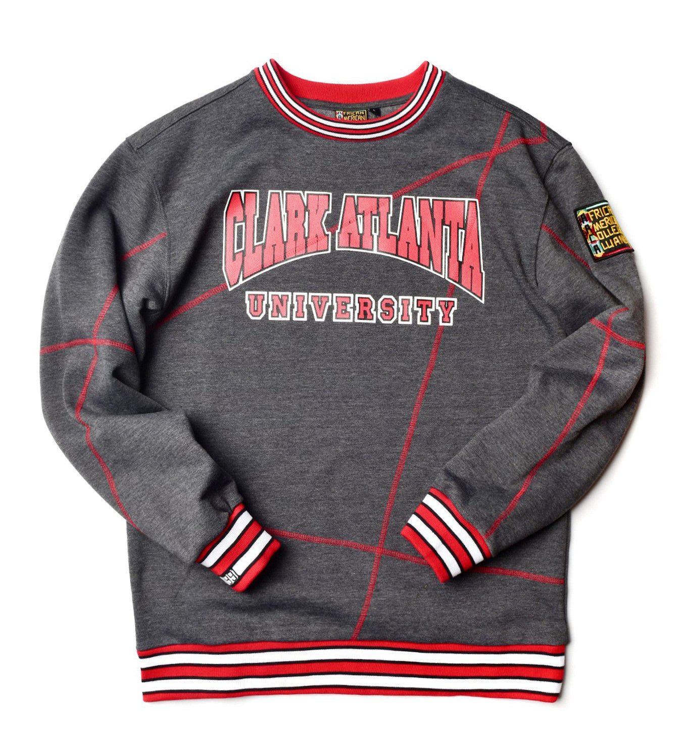 Clark Atlanta University Original '92 "Frankenstein" Crewneck Charcoal Grey/Red