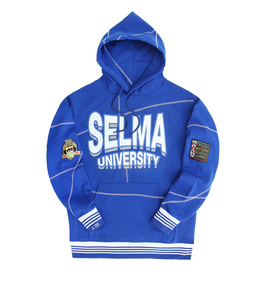 Selma University 93 Frankenstein Hoodie Royal Blue/White - AACA 30th Anniversary Special Edition