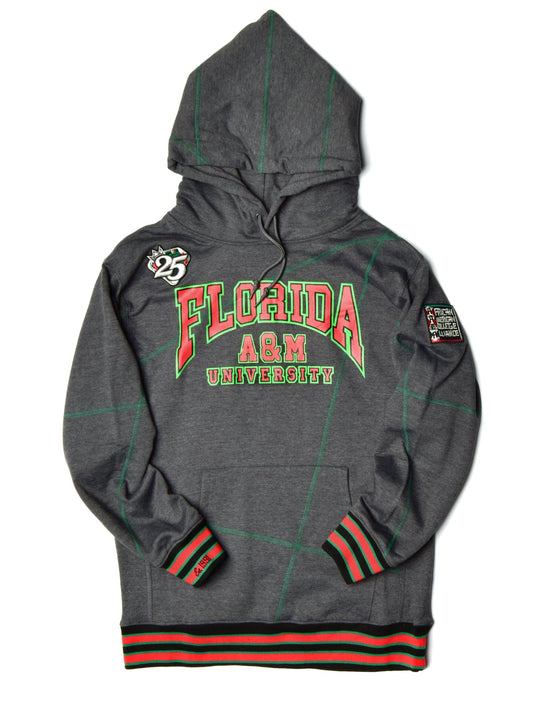 FTP Florida A&M University Original '92 Frankenstein Stitched Hoodie Charcoal Grey Kelly Green