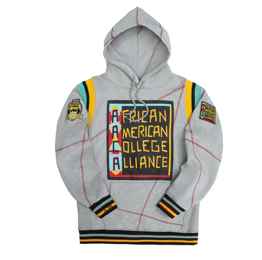30th Anniversary AACA Frankenstein Stitched Hoodie MDH Grey/Red-African American College Alliance