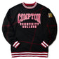 Compton Community College Original '92 Frankenstein Crewneck Black/Maroon Compton College Frankenstein Crewneck white background product image