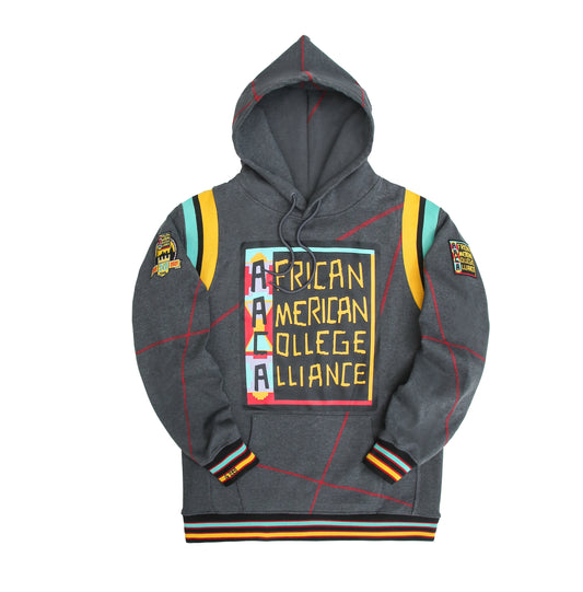 30th Anniversary AACA Frankenstein Stitched Hoodie Charcoal/Red-African American College Alliance